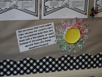 Paper cup turned into artwork