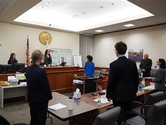 students in court room
