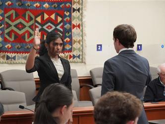 student taking oath