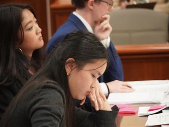 students at desk